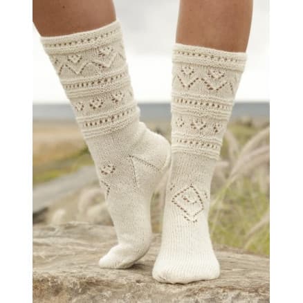Bright Side by DROPS Design - Sockor Stick-mönster str. 35/37 - 41/43