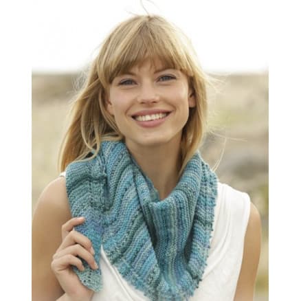 Blue Rapids by DROPS Design - Sjal Stick-Mönster 140x33 cm