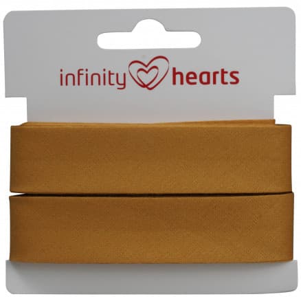 Infinity Hearts Kantband/Snedslå Bomull 40/20mm 13 Senap - 5m