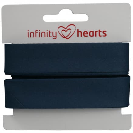 Infinity Hearts Kantband/Snedslå Bomull 40/20mm 89 Petroleum - 5m