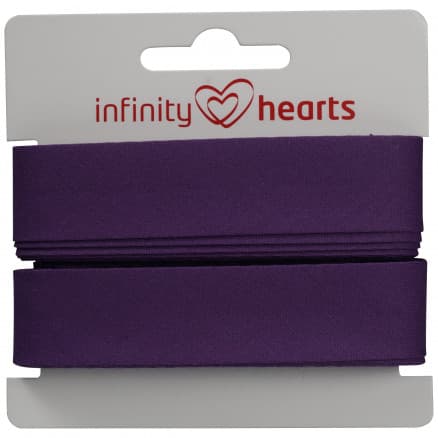 Infinity Hearts Kantband/Snedslå Bomull 40/20mm 34 Mörklila - 5m