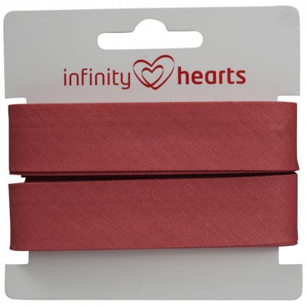 Infinity Hearts Kantband/Snedslå Bomull 40/20mm 78 Gammelrosa - 5m