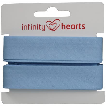 Infinity Hearts Kantband/Snedslå Bomull 40/20mm 35 Ljusblå - 5m