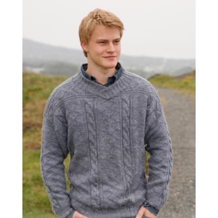Sir Lancelot by DROPS Design - Sweater Stick-mönster str. S - XXXL