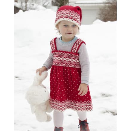 Â Miss Cookie by DROPS Design - Dress Stickmönster str. 6 mdr-6 år