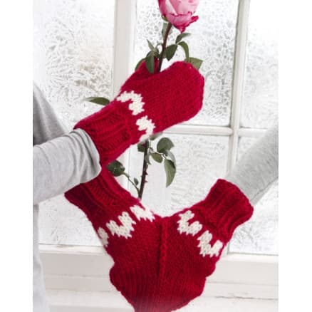 Love Glove by DROPS Design - stickmönster Tumvantar str. S - M/L