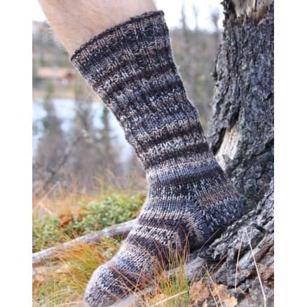 Dusk by DROPS Design - Sockor Stick-mönster str. 38/40 - 44/46