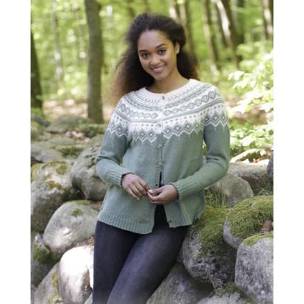 Perles du Nord Jacket by DROPS Design - Jacka Stickmönster strl. S - XXXL