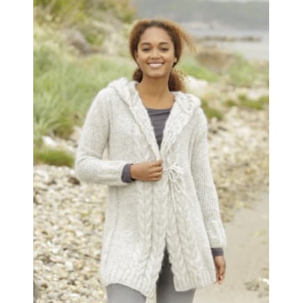 Melody of Snow by DROPS Design - Jacka Stick-mönster strl. XS/S - XXXL