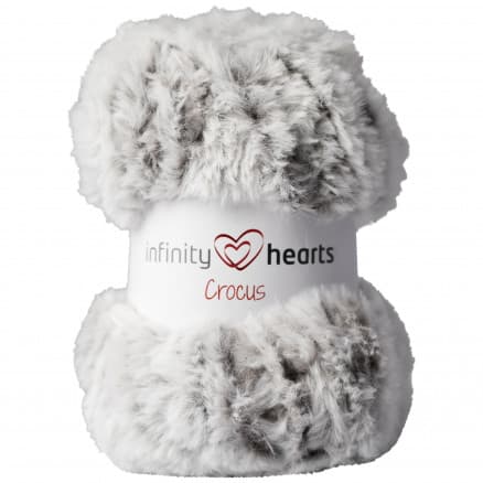Infinity Hearts Crocus Pälsgarn 95 Vit/Svart