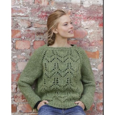 Miss Moss by DROPS Design - Stickmönster blus str. S - XXXL