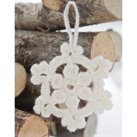 White Christmas by DROPS Design - Julstjärnor Virk-mönster 8 cm - 15 stk