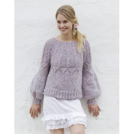 Fair Lily by DROPS Design - Jacka stickmönster str. S - XXXL