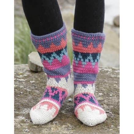 Colorful Winter by DROPS Design - Sockor Virk-mönster strl. 35/37 - 41/43