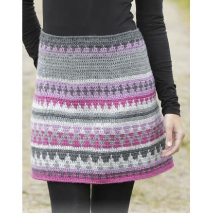 Color of Winter by DROPS Design - Kjol Virk-mönster strl. S - XXXL