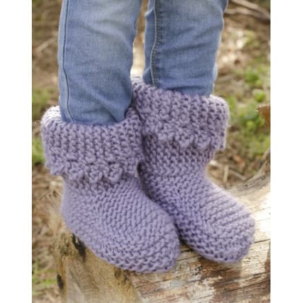 Plum Crumble by DROPS Design - Tofflor Stick-mönster strl. 20/21 - 32/34