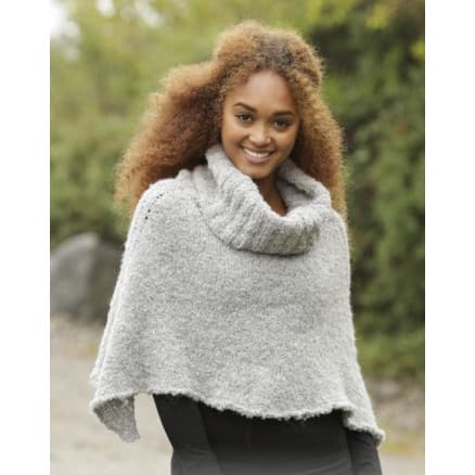 Echoes by DROPS Design - Poncho Stick-mönster strl. S - XXXL