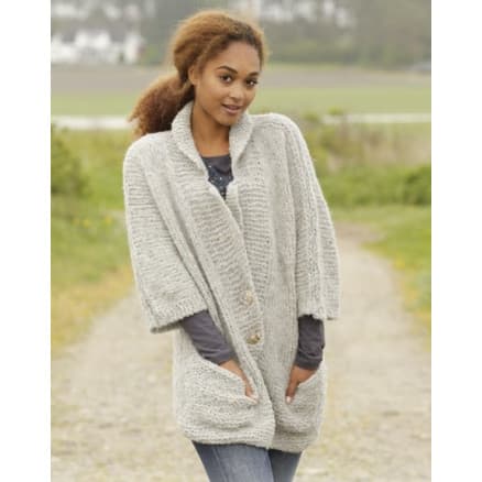 Clarice by DROPS Design - Jacka Stick-mönster strl. S - XXXL