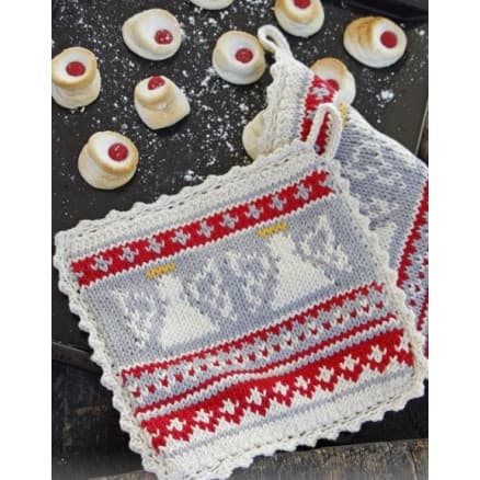 Holy Cookie! by DROPS Design - Grytlappar Stick-mönster 20x20 cm - 2 st