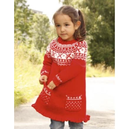 Selina by DROPS Design - Tunika Stick-mönster strl. 3/4 år - 11/12 år