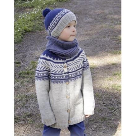 Little Adventure Jacket by DROPS Design - Jacka Stick-mönster strl. 3/4 - 11/12 år