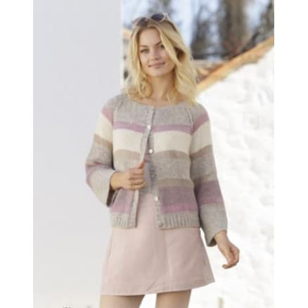 Rose Water Jacket by DROPS Design - Jacka Stickmönster str. S - XXXL