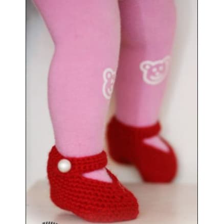 Rosy Toes by DROPS Design - Tofflor Virk-mönster strl. 1/3 mån - 3/4 år