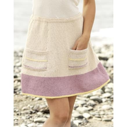 Spring Belle by DROPS Design - Kjol Stick-mönster strl. S - XXXL