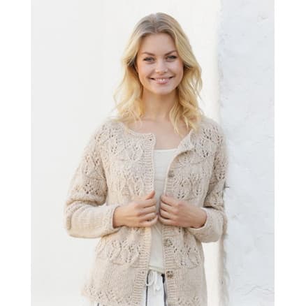 Birch Woods Jacket by DROPS Design - Jacka stickmönster str. S - XXXL