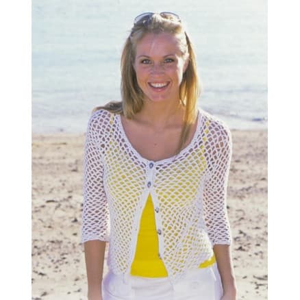 Summer Breeze Set by DROPS Design - Topp och Cardigan Virk-mönster strl. S - XXL
