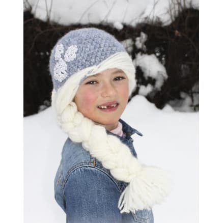 Princess Snowflake by DROPS Design - Mössa Virkmönster strl. 1/2 år - 7/8 år