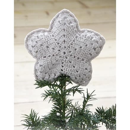 Top That! by DROPS Design - Julgransstjärna Virk-mönster20x20 cm