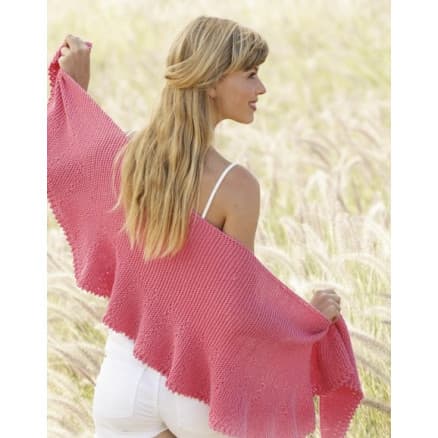 Â Pink Sorbet by DROPS Design - Sjal stickmönster 33x140