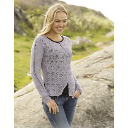 Erendis Cardigan by DROPS Design - Jacka Stick-mönster strl. S - XXXL