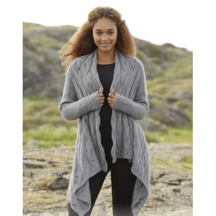 Winter Bird by DROPS Design - Jacka Stick-mönster strl. S - XXXL
