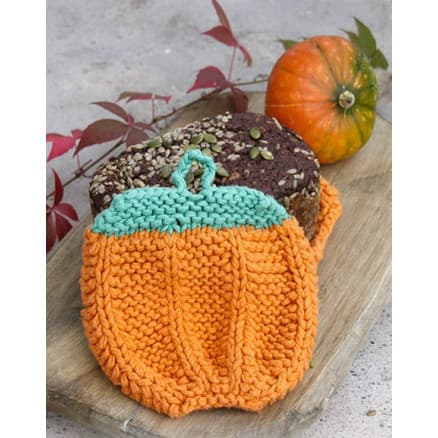 Roasted Pumpkin by DROPS Design - Grytlappar Halloween Stickbeskrivning