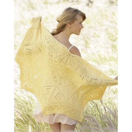 Â Spring Splendor by DROPS Design - Sjal stickmönster 70x140