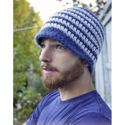 Daniel by DROPS Design - Mössa Virk-mönster strl. 3/5 år - L/XL