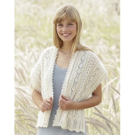 Sweet Alicia by DROPS Design - Sjal Stick-mönster 144x42 cm