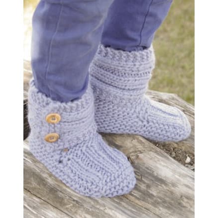 Blueberry Rolls by DROPS Design - Tofflor Stick-mönster strl. 20/21 - 35/37