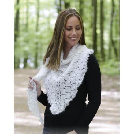 Chill and Frills by DROPS Design - Sjal Stickmönster 188x56 cm