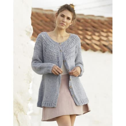 April Showers Jacket by DROPS Design - Jacka Stickmönster str. S - XXXL