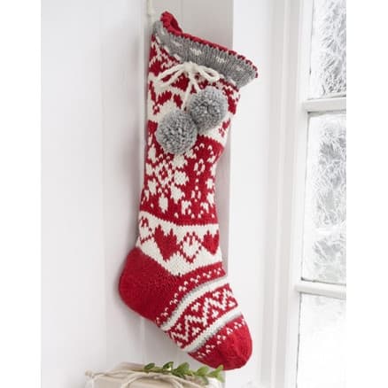 Sweet Treasures by DROPS Design - Julsocka Stickbeskrivning 37x15 cm