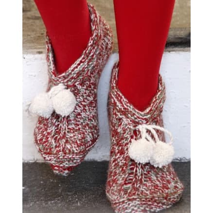Sockin' Around by DROPS Design - Jultofflor Stick-mönster str. 35/37 - 41/43