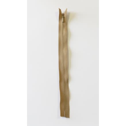 YKK Osynlig Dragkedja/Blixtlås Fast Mörk Beige 4mm - 23cm