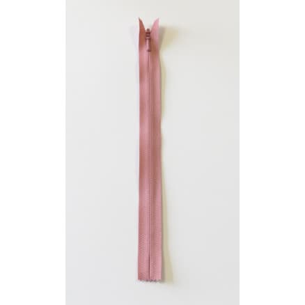 YKK Osynlig Dragkedja/Blixtlås Fast Gammelrosa 4mm - 55cm