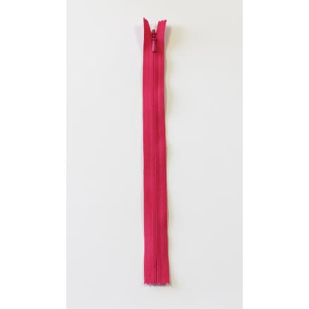 YKK Osynlig Dragkedja/Blixtlås Fast Mörkrosa 4mm - 55cm