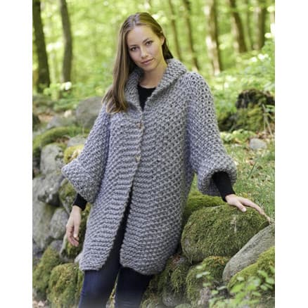 The Grove by DROPS Design - Jacka Stickmönster strl. S - XXXL