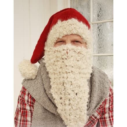 Mr. Kringle by DROPS Design - Tomteluva, Halsduk och Tomteskägg Stick-opskrift strl. S/M - M/L