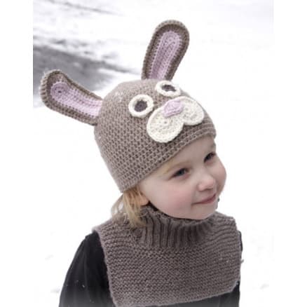 Honey Bunny by DROPS Design - Påskehare mössa str. 1-8 år